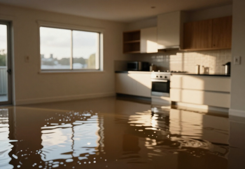 Water-damaged retail store in Carramar before cleanup